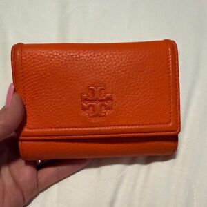 Tory Burch Vibrant Orange Leather wallet